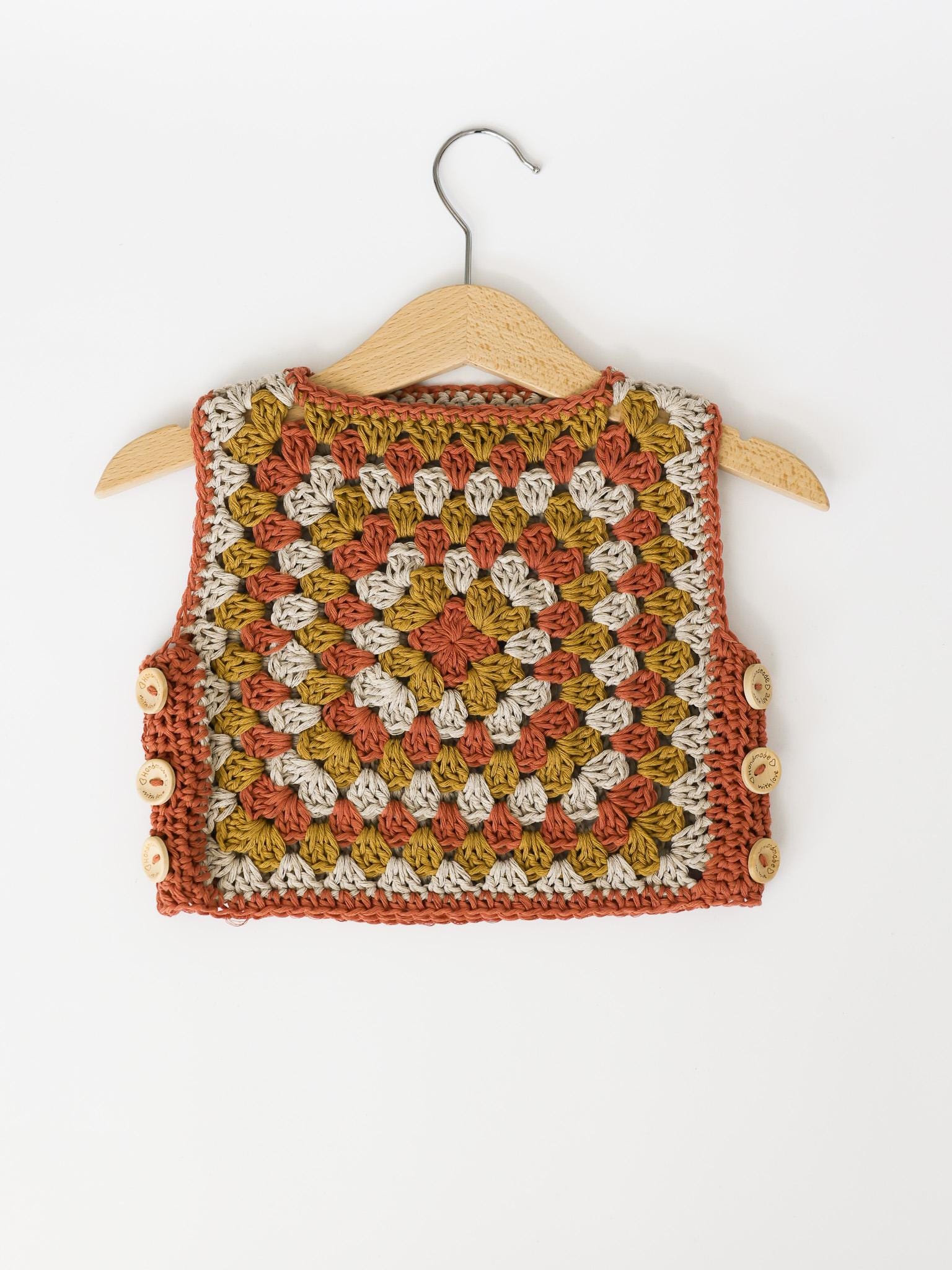 39 Granny Square Vest Crochet Patterns for Retro Layers, Boho Vests, and Handmade Gifts 19 Crochet Pattern Granny Square Vest for babies and toddlers