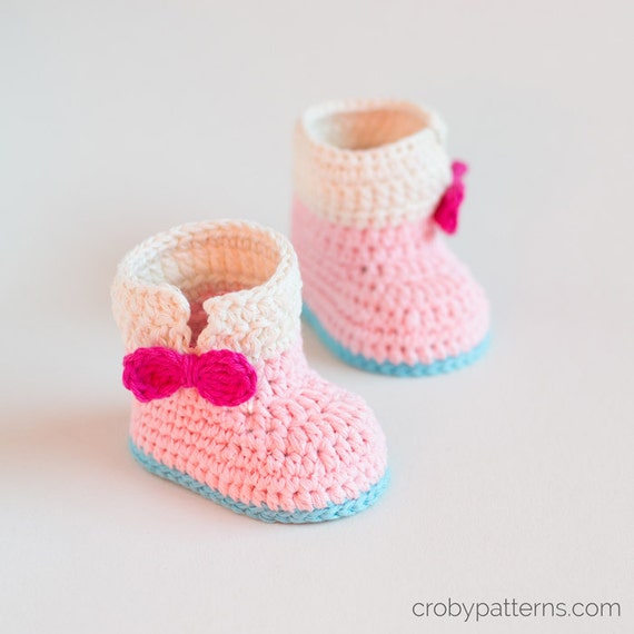 crochet unicorn booties pattern