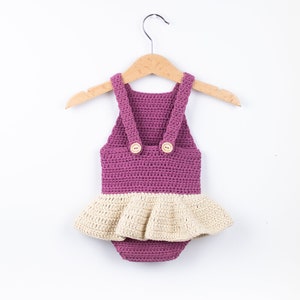 CROCHET PATTERN Crochet Baby Romper/Playsuit Little Ballerina Baby Overall PDF image 4