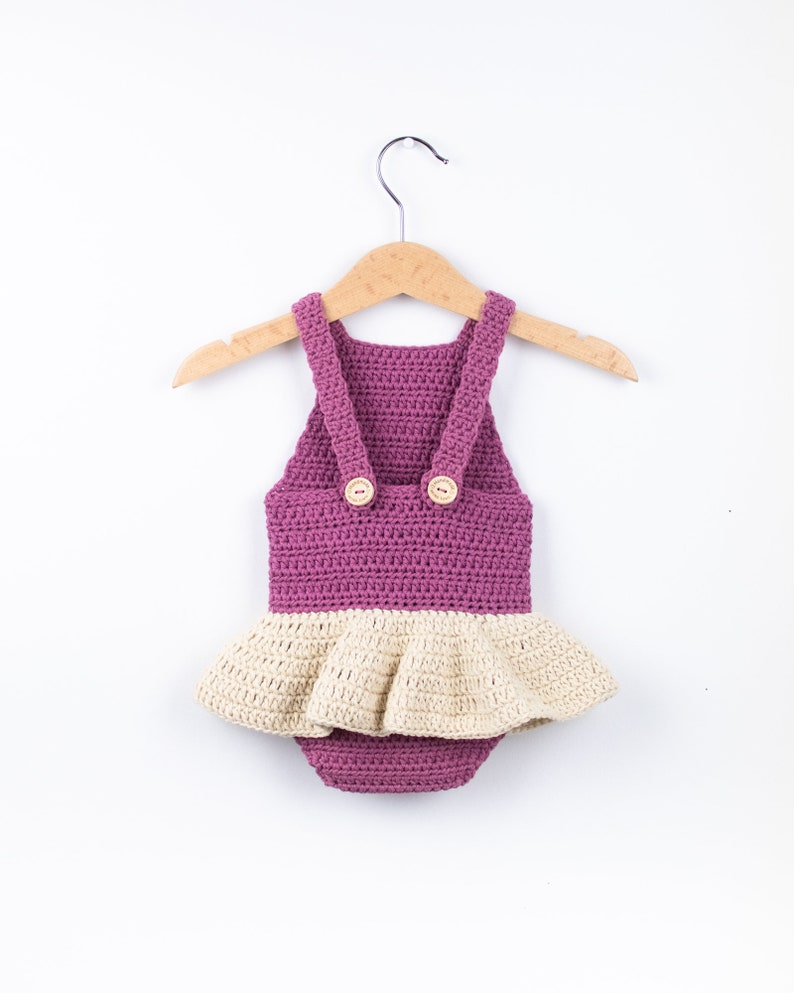 CROCHET PATTERN Crochet Baby Romper/Playsuit Little Ballerina Baby Overall PDF image 4