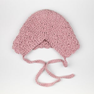 CROCHET PATTERN PDF Crochet Baby Bonnet Baby Hat, Baby Beanie, Lace Baby Bonnet, Winter Hats, Baby Shower Gift, Infant, Vintage Look Hat image 4