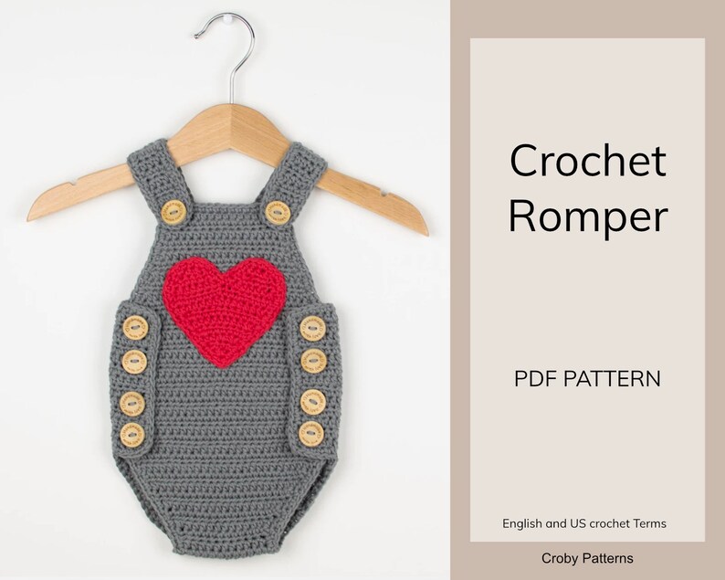 CROCHET PATTERN Crochet Baby Romper Baby Joy/Playsuit Baby Joy Baby Overall PDF image 2