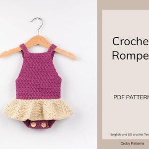 CROCHET PATTERN Crochet Baby Romper/Playsuit Little Ballerina Baby Overall PDF image 2