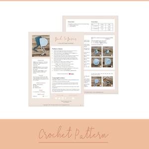 May include: A crochet pattern for a baby bonnet with instructions and a copyright notice. The pattern is titled "Back To Basics Crochet Baby Bonnet".