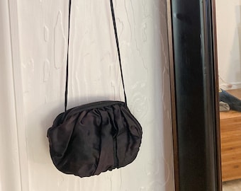 Vintage 1980's Small Black Crossbody Bag