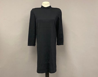 Vintage 1960's/1970's Gianni Versace Black Cotton Dress