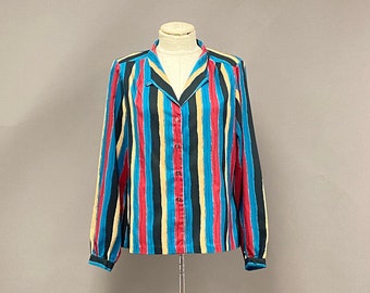 Vintage 1980's Amanda Striped Blouse