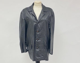 Vintage 1980's Leather Longline Jacket