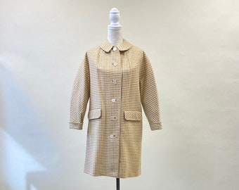 Vintage 1960's Mustard Gingham Coat