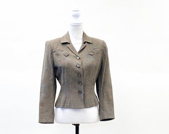 Vintage 1940's Tweed Tailored Women's Blazer