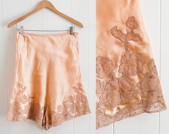 Vintage 1930's Silk & Lace Lingerie Tap Shorts