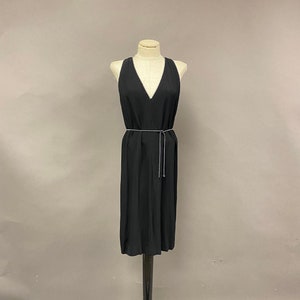 Vintage 1980's Rhinestone Trim Shift Dress with Belt image 1