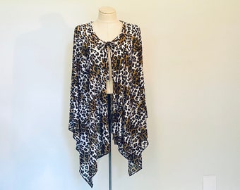 Vintage 1980's Leopard Print Shawl