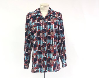 Men's Vintage 1970's Polyester Shirt