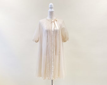 Vintage 1950's Sheer Dressing Gown