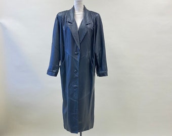 Vintage 1980's Jacqueline Ferrar Leather Trench