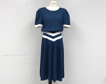 Vintage 1980's Maggy Boutique Pleated Dress