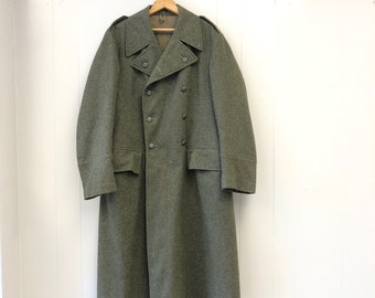 Vintage 1940's Swedish Military Overcoat