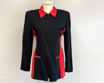 Vintage 1980's Magique Paris Navy & Red Blazer