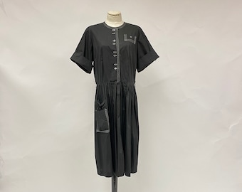 Vintage 1960's OverFive-SevenShops Button Front Short Sleeve Dress