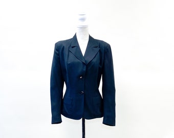 Blazer negro de mujer vintage de 1940