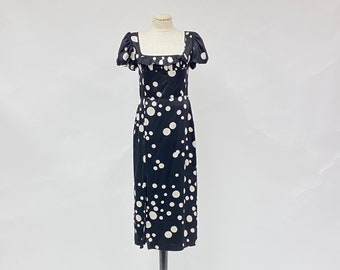 Vintage 1990's Silk Polka Dot Dress