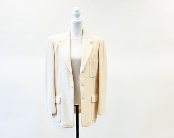 Vintage 1960's/70's Light Yellow Wool Blazer