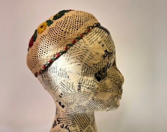 Vintage 1950's Straw Juliet Hat