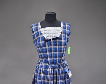 Vintage 1950's Tim Anderson Zephyr Gingham A-line Day Dress