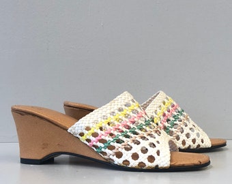 Vintage Woven Wedge Sandal