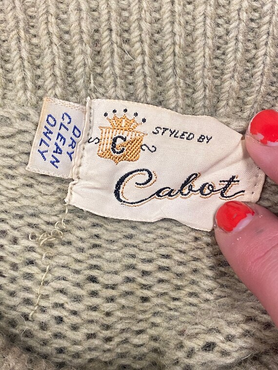 Vintage 1960’s Cabot Wool Sweater with Suede Front - image 8