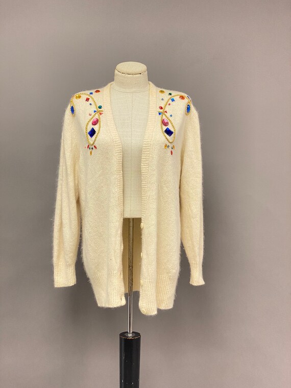 Vintage 1980's Embellished Cardigan Set - image 5