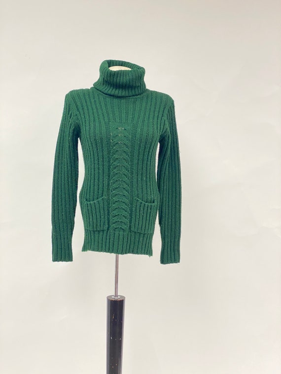 Vintage 1960's Acrylic Turtleneck Sweater - image 1