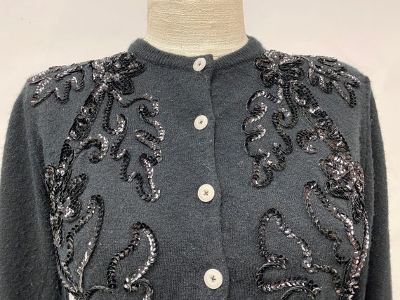 Vintage 1950's Sequined Cardigan - image 3