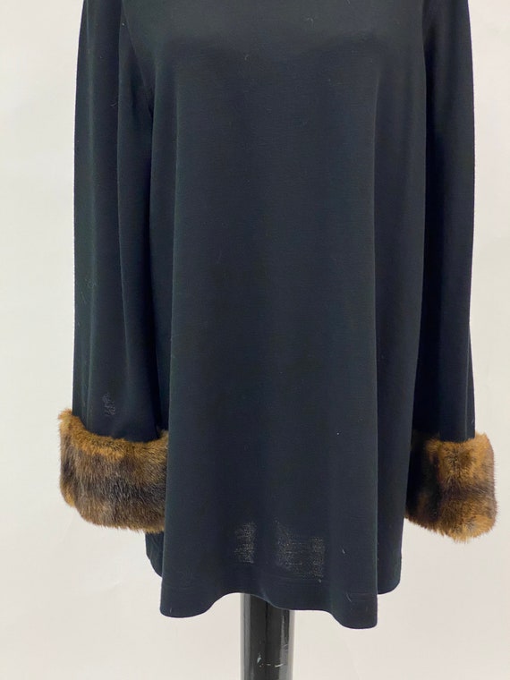 Vintage 1980's Tunic With Faux Fur Cuffs - image 4