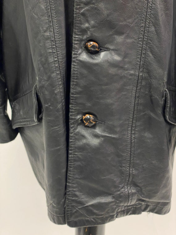 Vintage 1980's Leather Longline Jacket - image 4