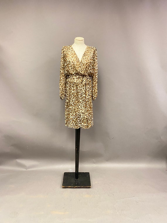 Vintage 1990's Chetta B Semi-Sheer Leopard Print D