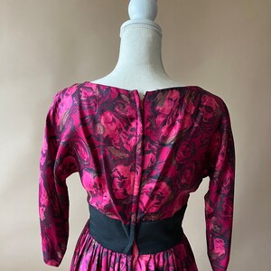 Vintage 1950's/1960's Pink Rose Floral Dress image 6