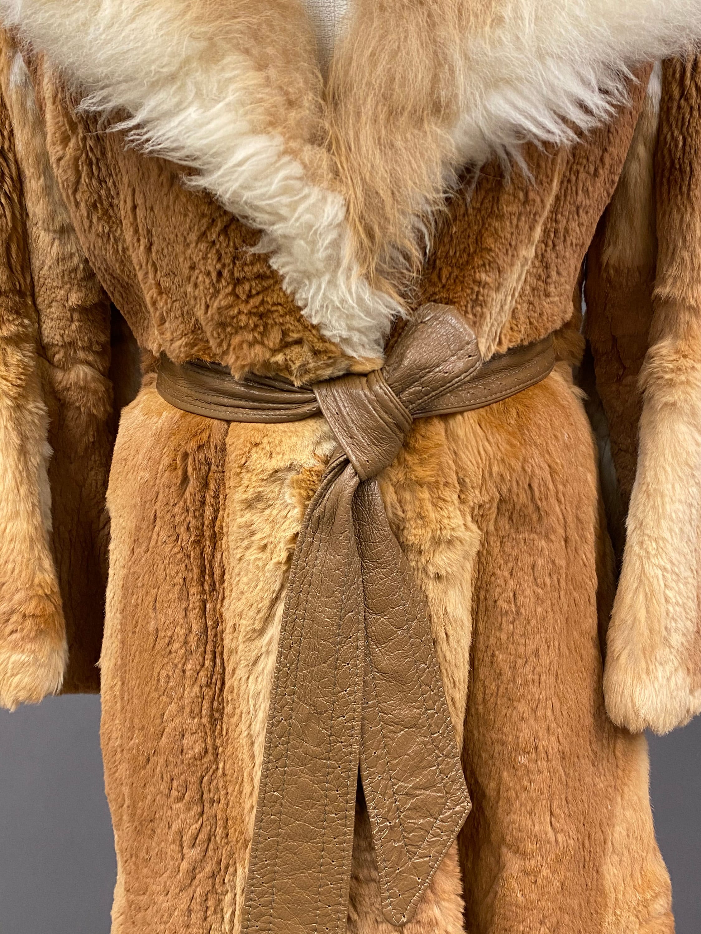 Vintage Patchwork Rabbit Fur Coat Etsy