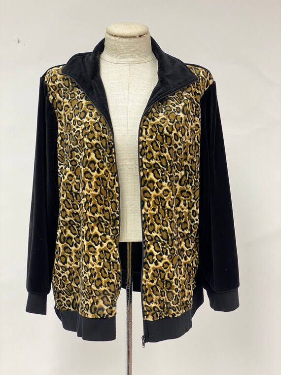 Vintage 1980's Anthony Richards Velour Cheetah Pr… - image 9