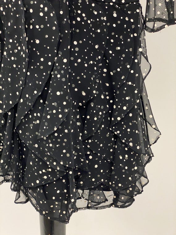 Vintage 1980's Betsy & Adam Polka Dot Dress - image 6