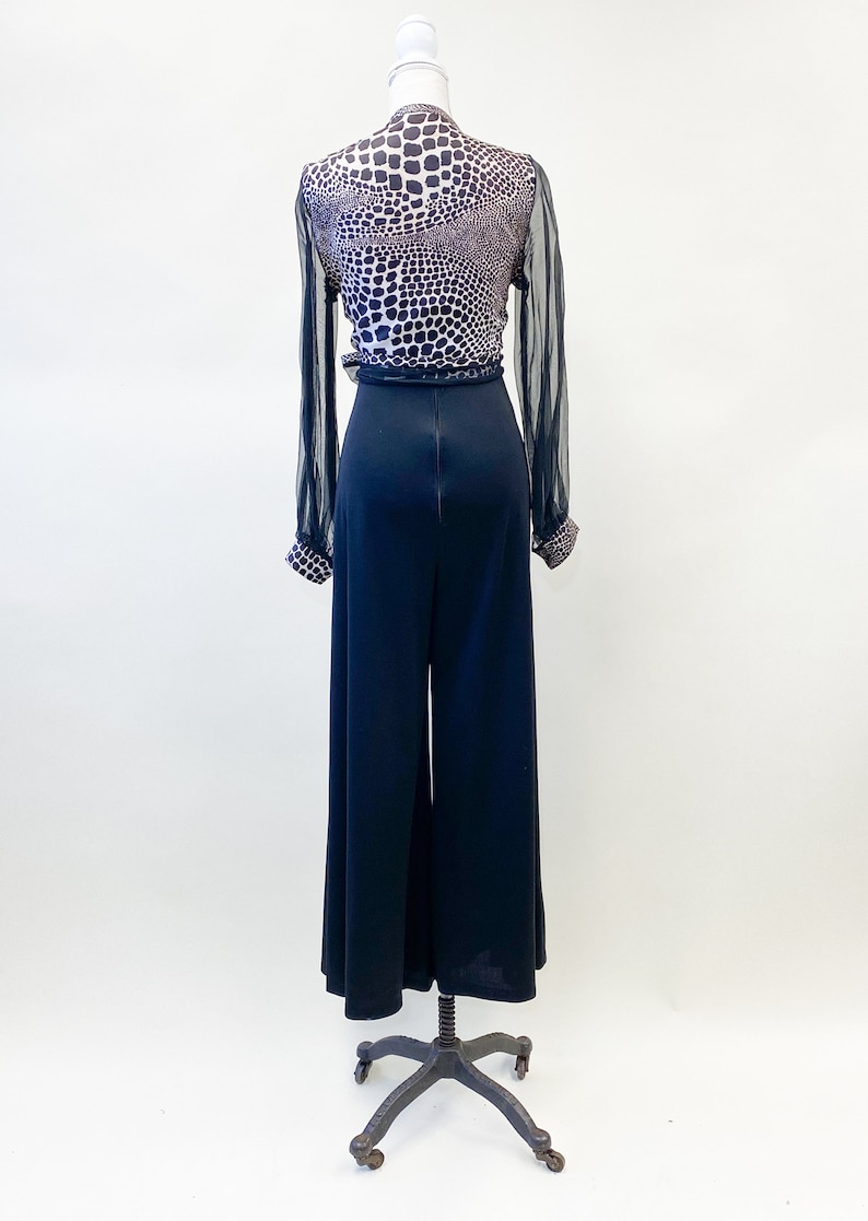 Vintage 1960's/70's Zebra Print Jumpsuit image 7