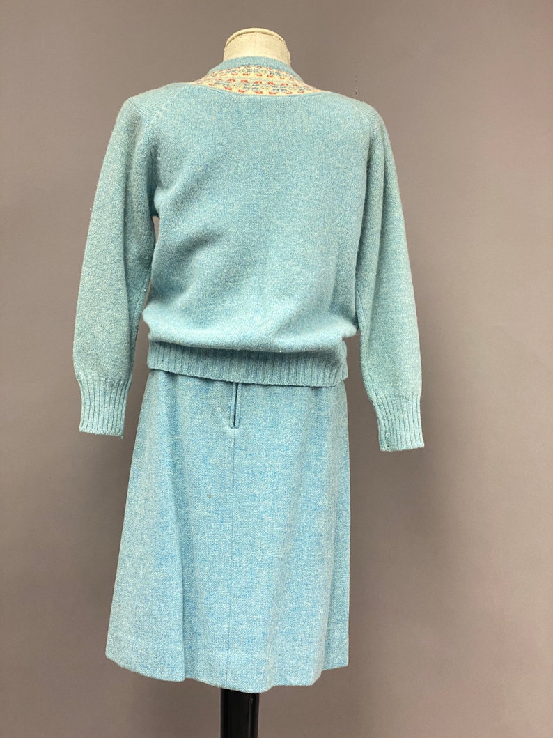 Vintage 1960s/1970s Penneys 2-piece Wool Cardigan and Matching Skirt image 6