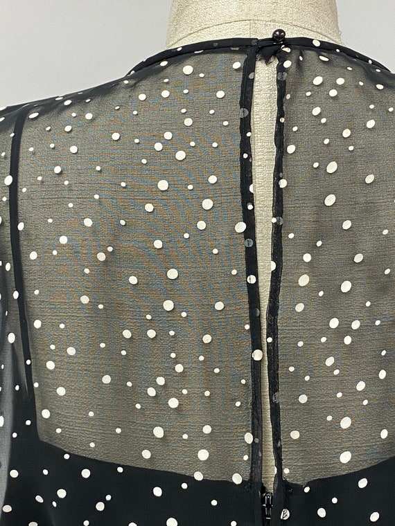 Vintage 1980's Betsy & Adam Polka Dot Dress - image 10