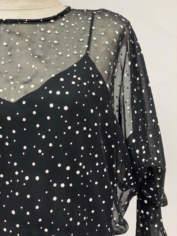 Vintage 1980's Betsy & Adam Polka Dot Dress - image 5