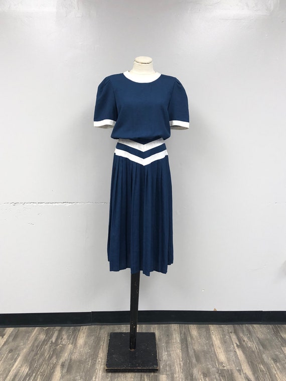 Vintage 1980's Maggy Boutique Pleated Dress