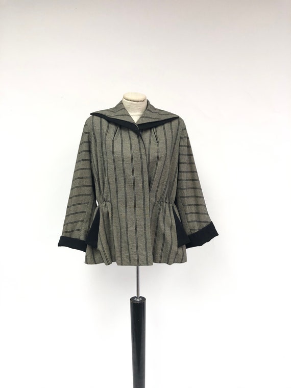 Vintage 1940's Striped Kimono Sleeve Jacket