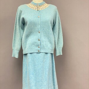 Vintage 1960s/1970s Penneys 2-piece Wool Cardigan and Matching Skirt image 2