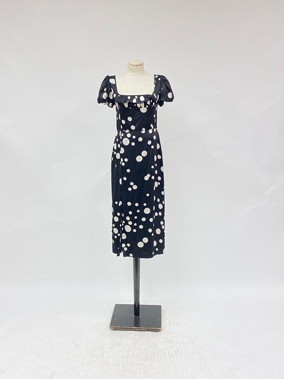 Vintage 1990's Silk Polka Dot Dress