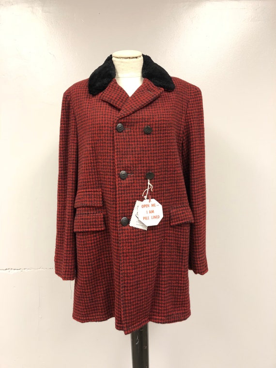 Wool Houndstooth Coat